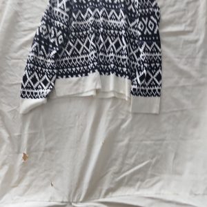 M&S Collection Geometric Fair Isle Monochrome Jumper