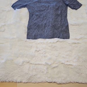 M&S Collection Grey Ribbed Knit Short Sleeve Top