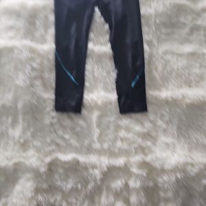Kukri Women's Athletic Leggings Black with Teal Trim