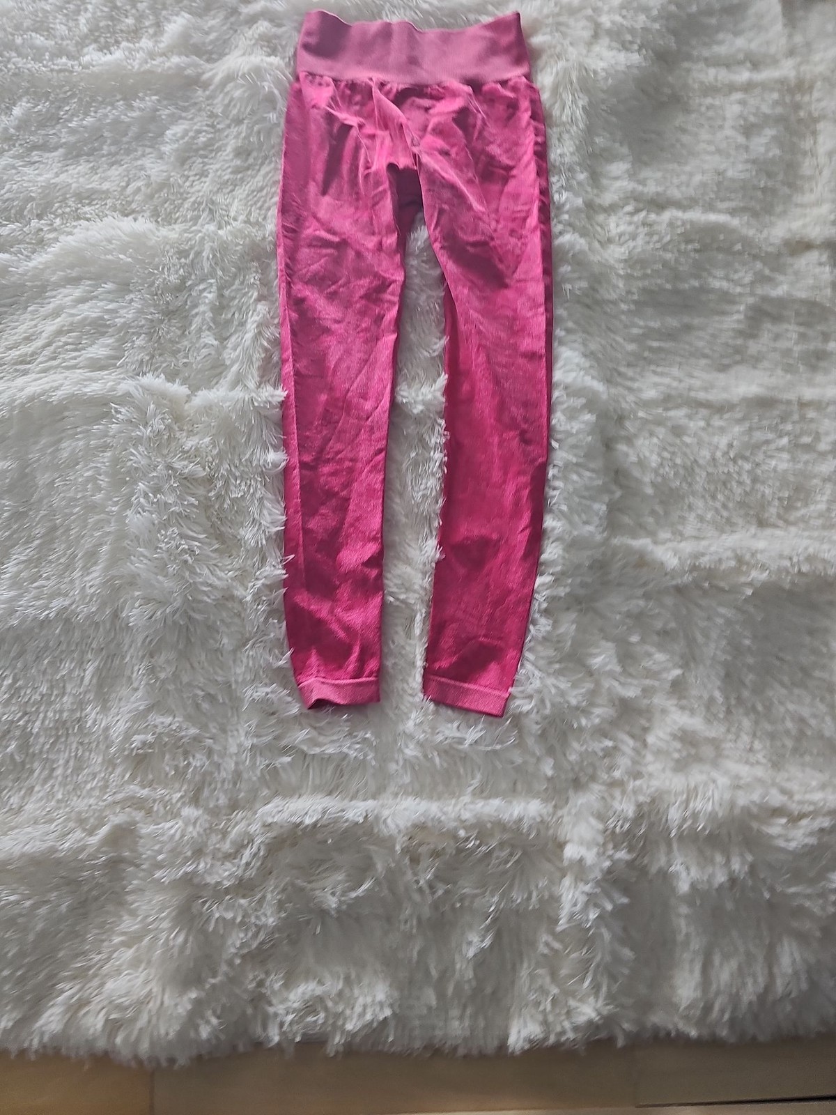 High-Waisted Pink Seamless Gym Leggings