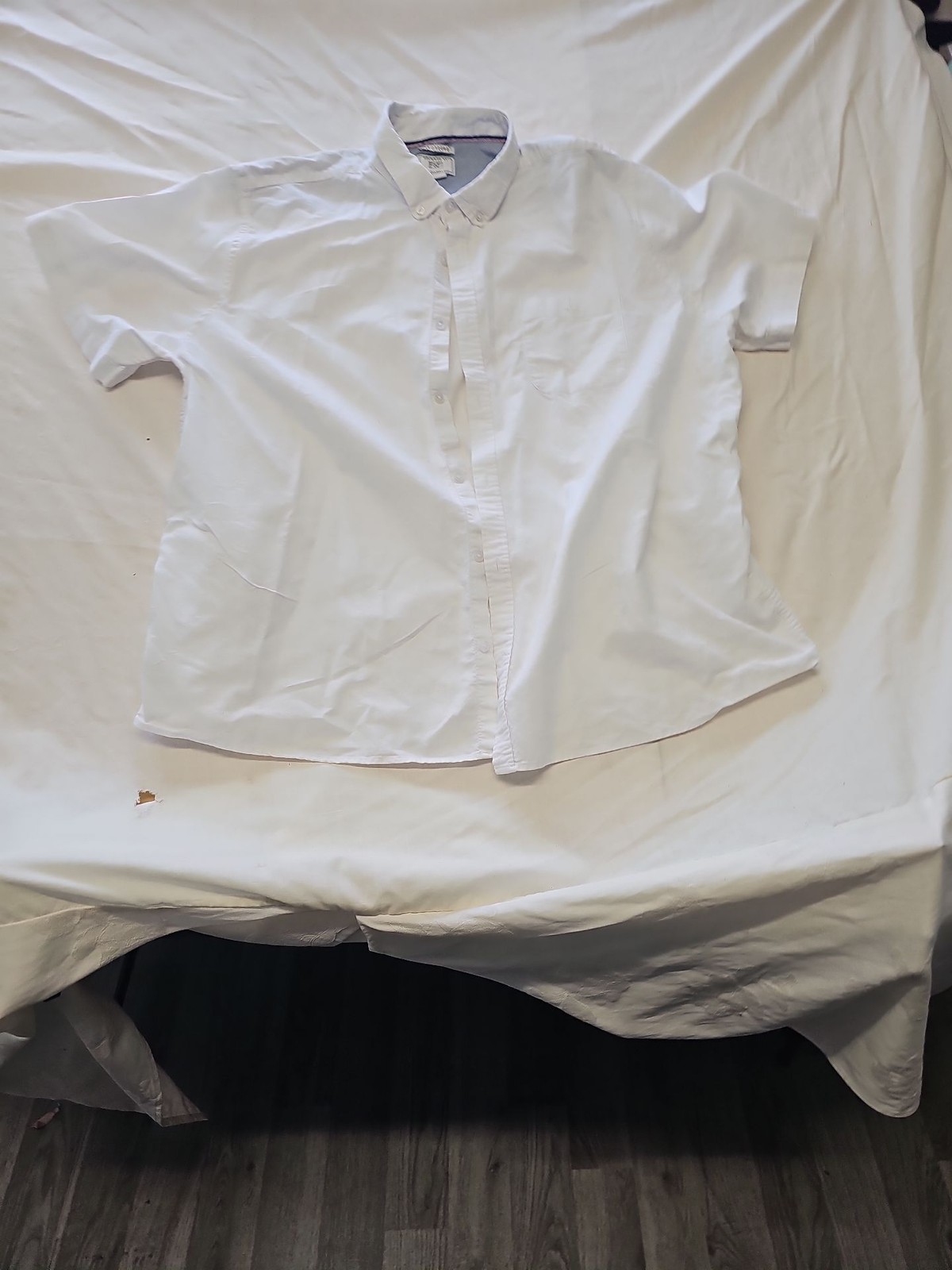 F&F Men's White Oxford Short Sleeve Shirt Size 3XL A445