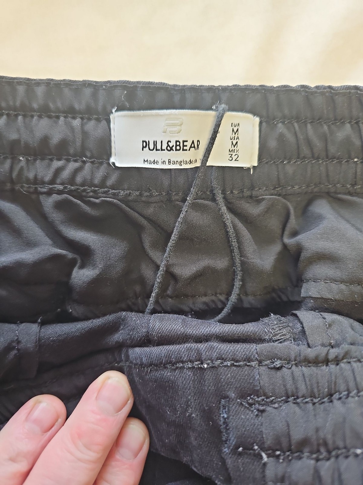 Pull&Bear Men’s Black Slim Fit Jogger Trousers Size Medium  A447