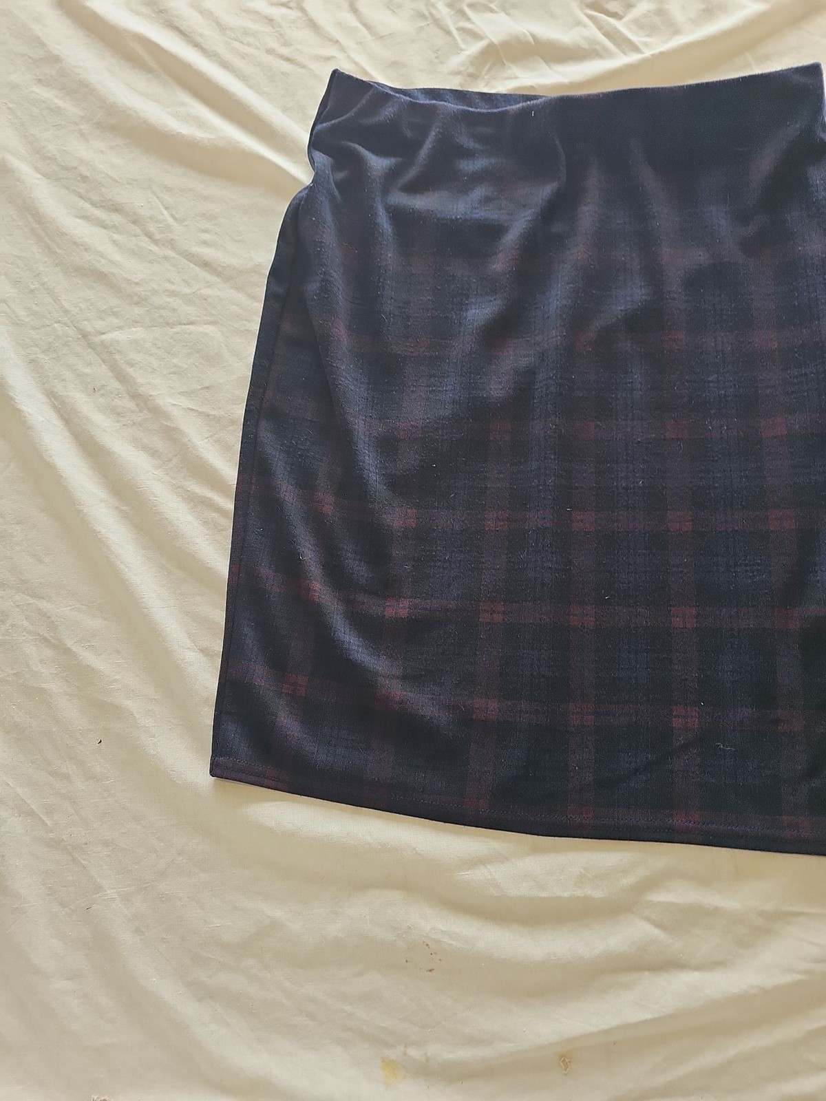New Look Dark Plaid Mini Skirt - Size 14 B457 - Image 3