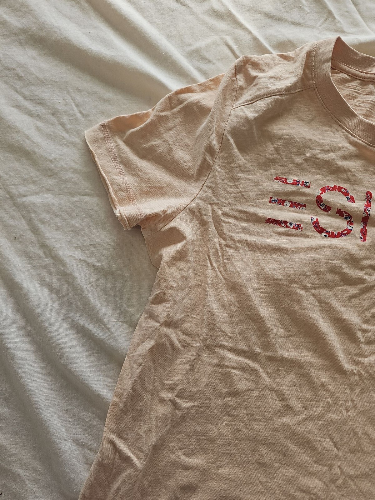 Esprit Peach Graphic Logo T-Shirt XXL B456