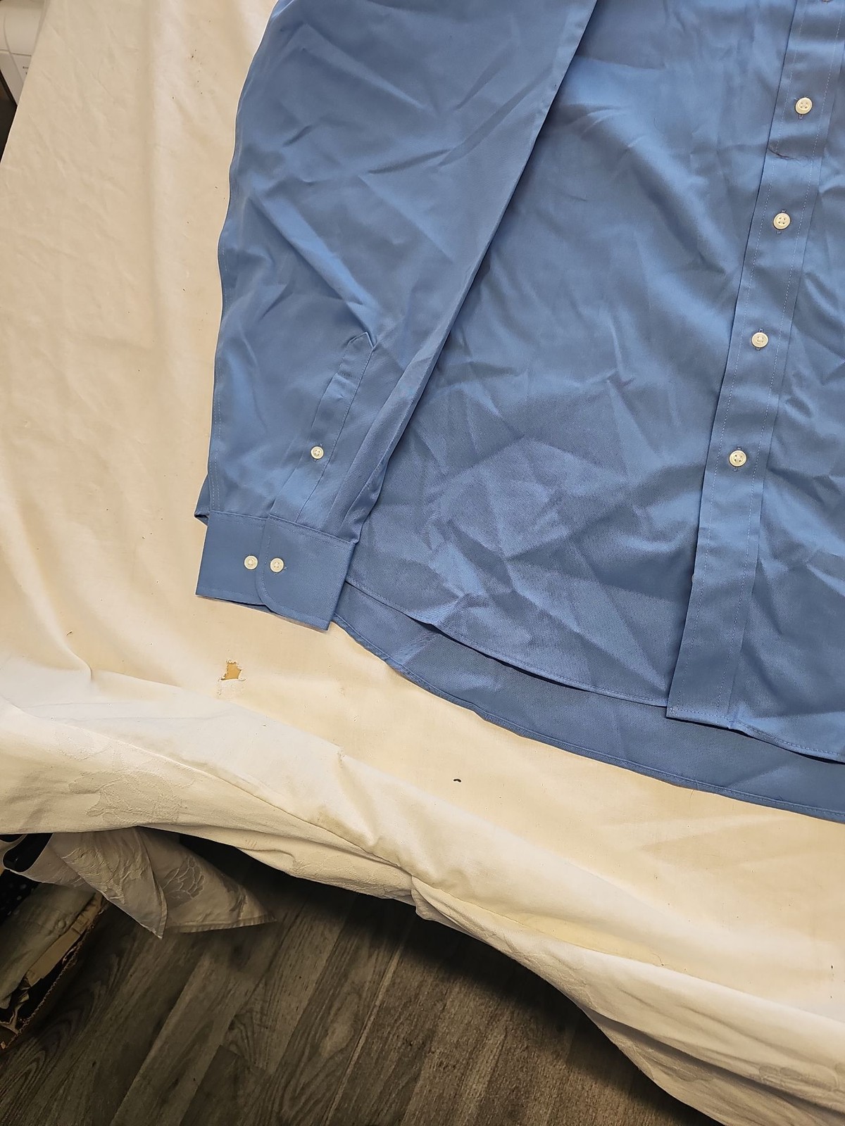 Van Heusen Ultra Wrinkle Free Blue Button-Down Shirt – 3XL Regular Fit B469