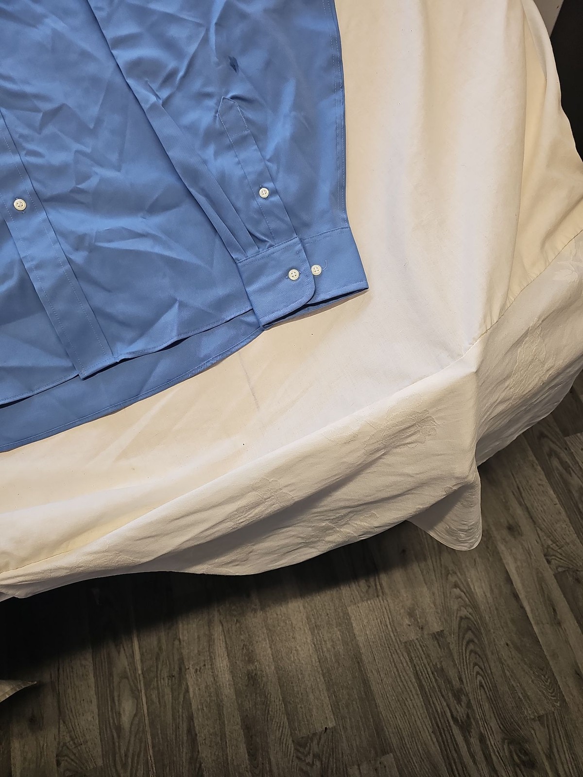 Van Heusen Ultra Wrinkle Free Blue Button-Down Shirt - 3XL Regular Fit B469 - Image 4