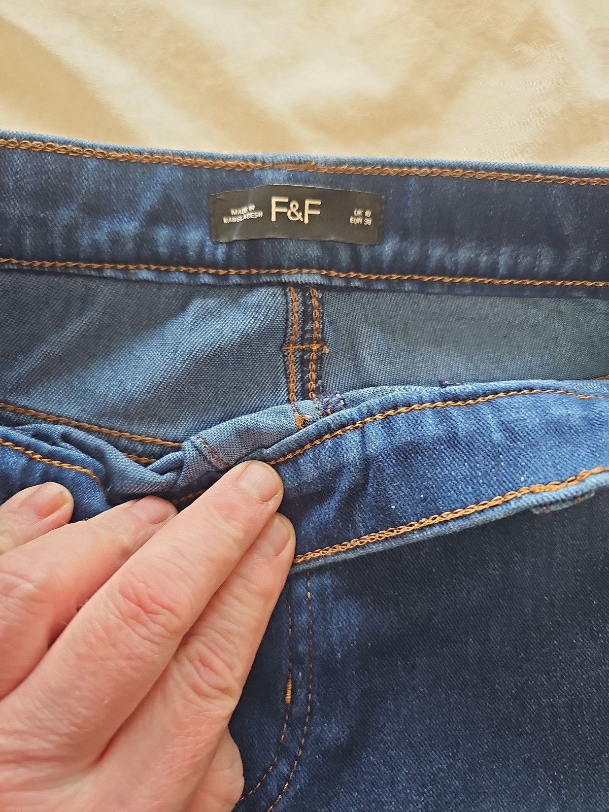 F&F Women’s Dark Wash Skinny Jeggings – UK 10 B463
