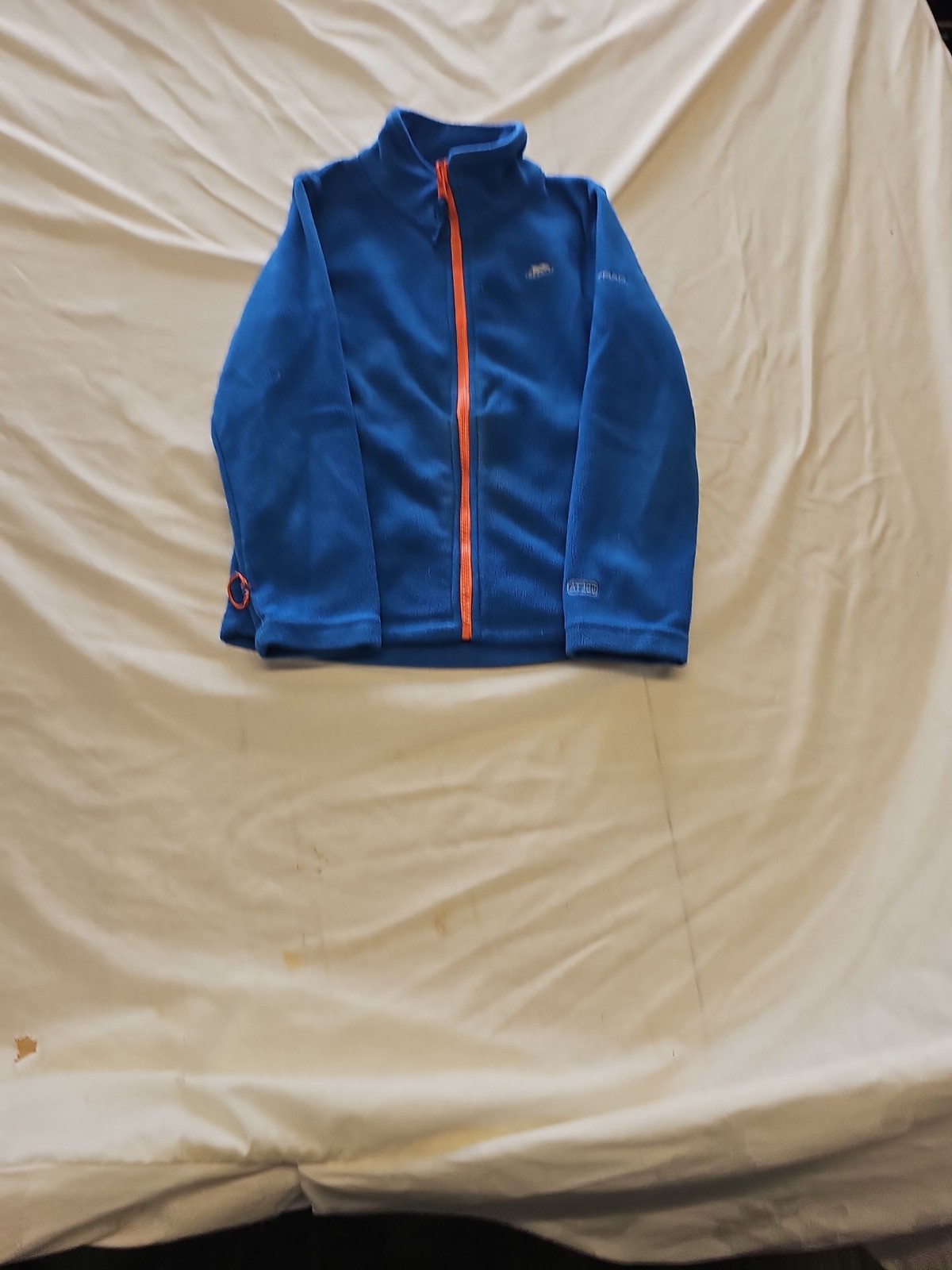 Trespass Kids Blue Full Zip Fleece Jacket with Orange Contrast B464
