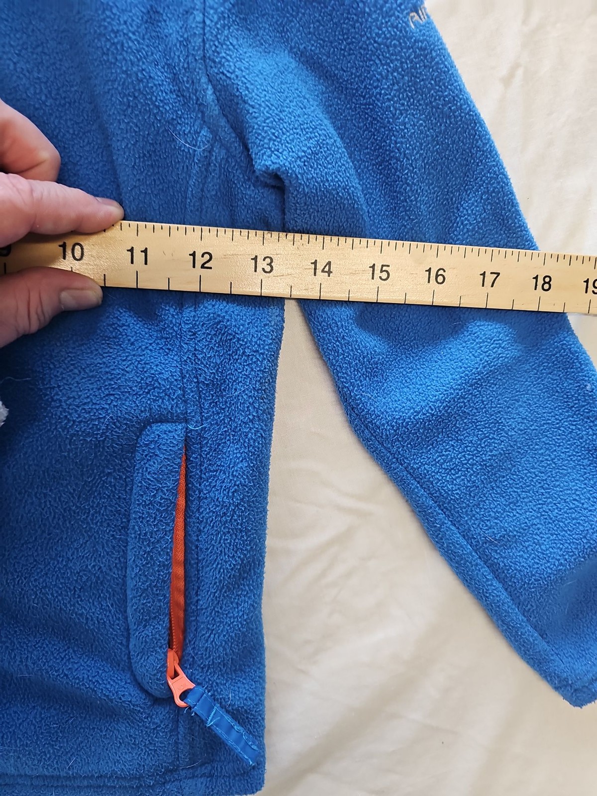 Trespass Kids Blue Full Zip Fleece Jacket with Orange Contrast B464 - Image 5