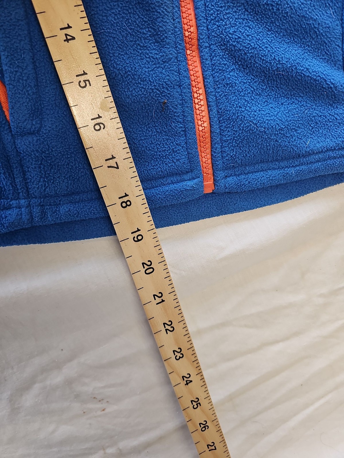 Trespass Kids Blue Full Zip Fleece Jacket with Orange Contrast B464 - Image 6
