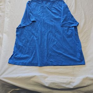 M&S Regular Fit Azure Blue Cotton T-Shirt Size 2XL D501