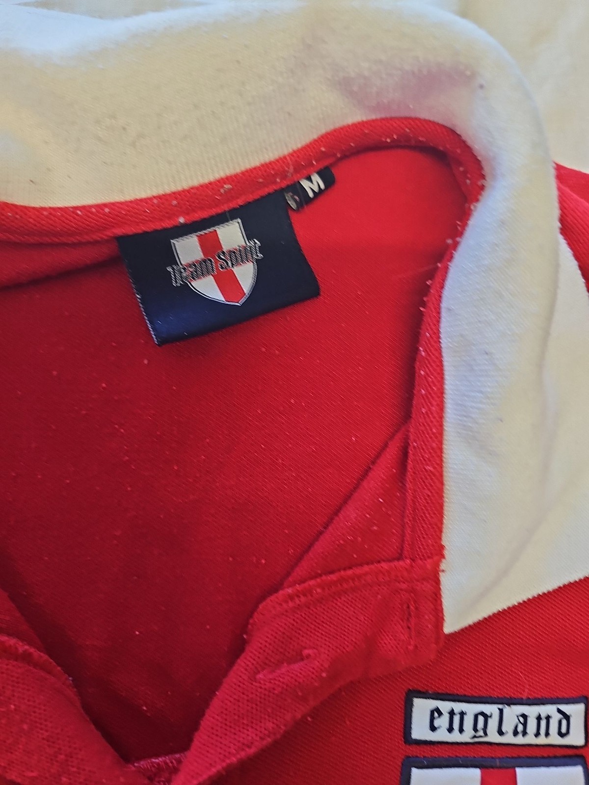 Vintage Team Spirit Liverpool England Polo Shirt Red Size M D503