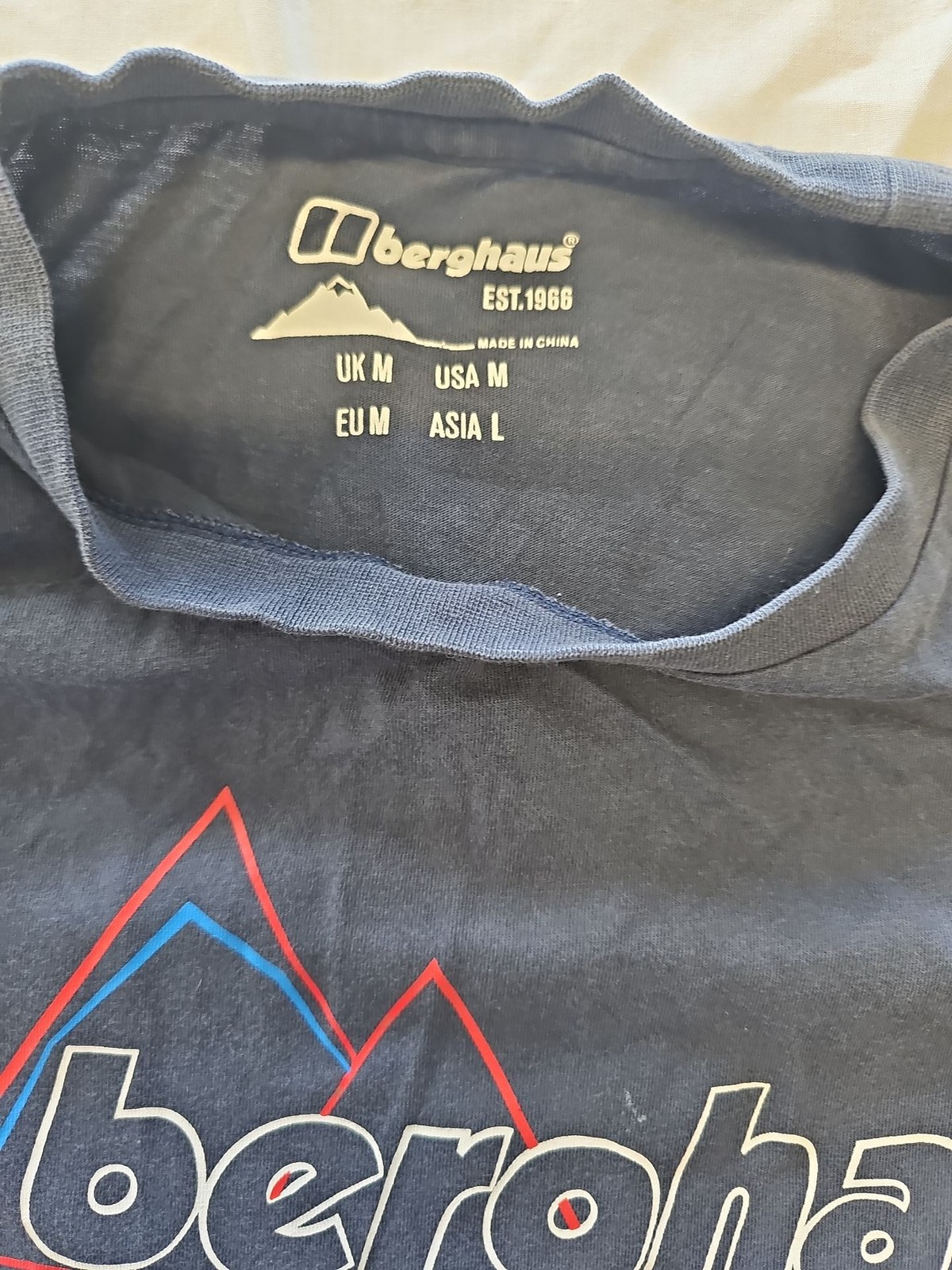 Berghaus Men’s Logo Graphic T-Shirt Navy Blue Size Medium