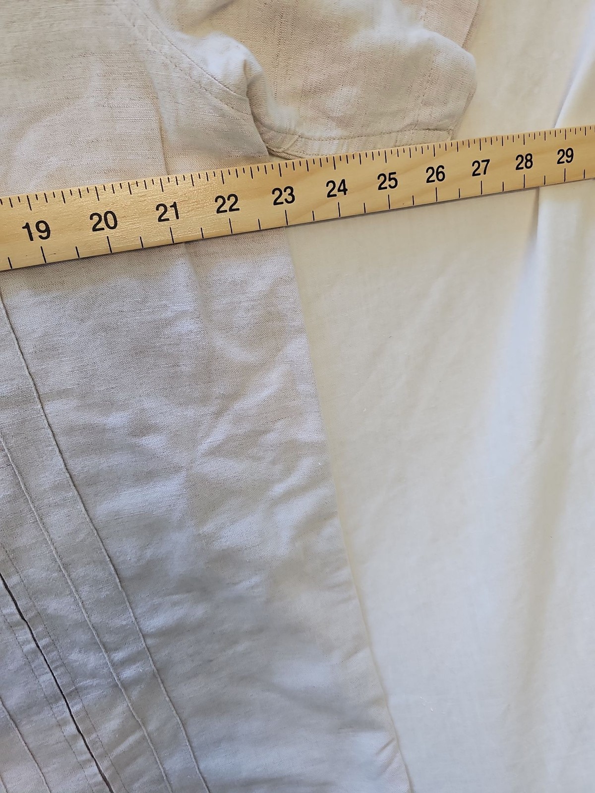 Cherokee Linen Blend Beige Guayabera Style Polo Shirt D497 - Image 5