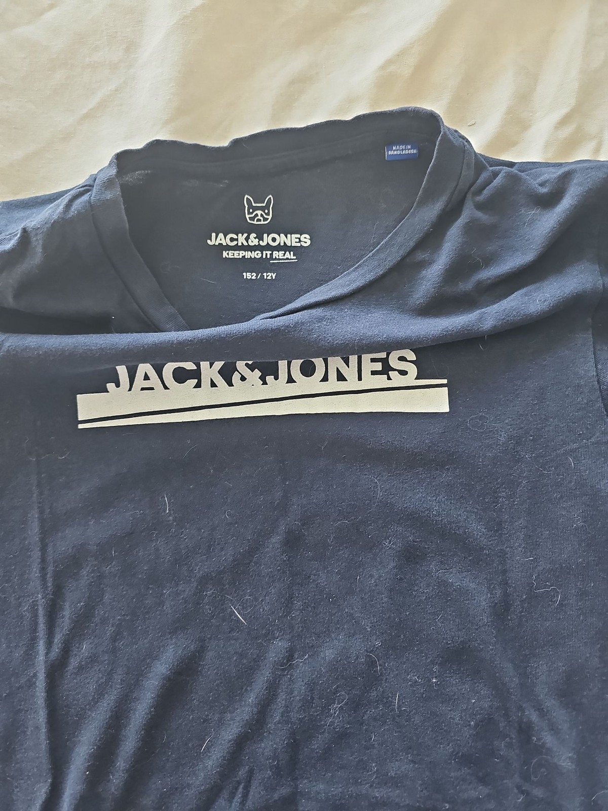 Jack & Jones Boys Navy Blue Logo T-Shirt Size 12 Years  C484