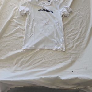 Jack & Jones Boys White Graphic Logo T-Shirt C485