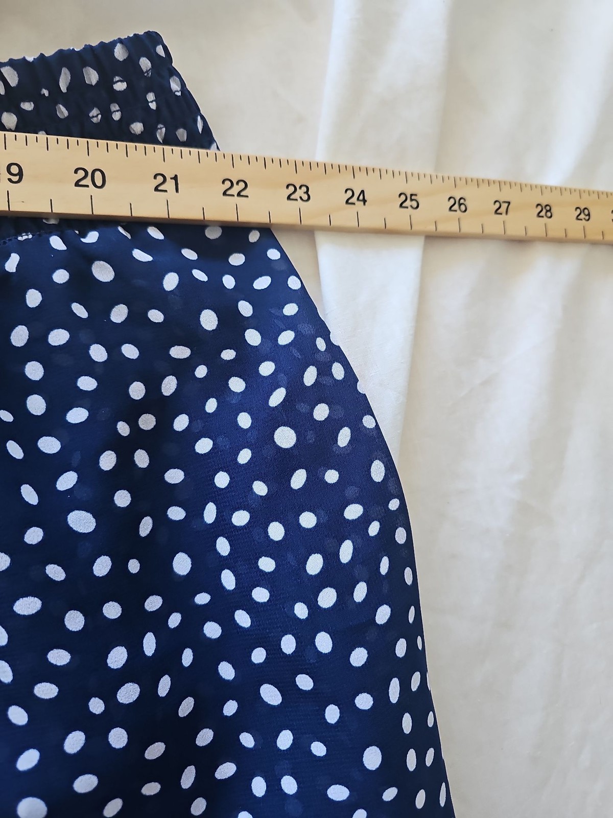 Tu Woman Navy Blue Polka Dot Cropped Trousers Size 22 C486 - Image 6