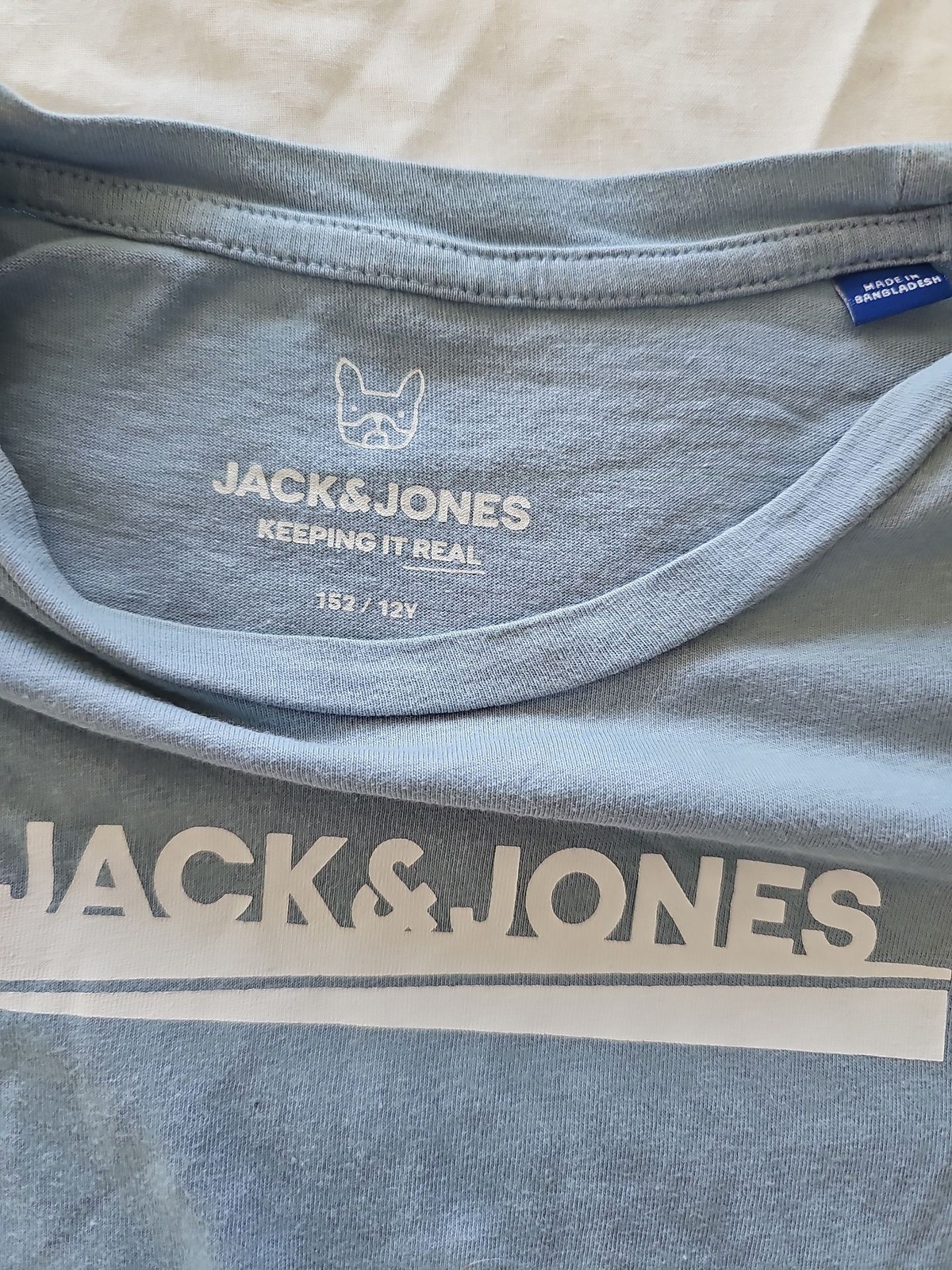 Jack & Jones Junior Logo T-Shirt Blue 12Y  C488