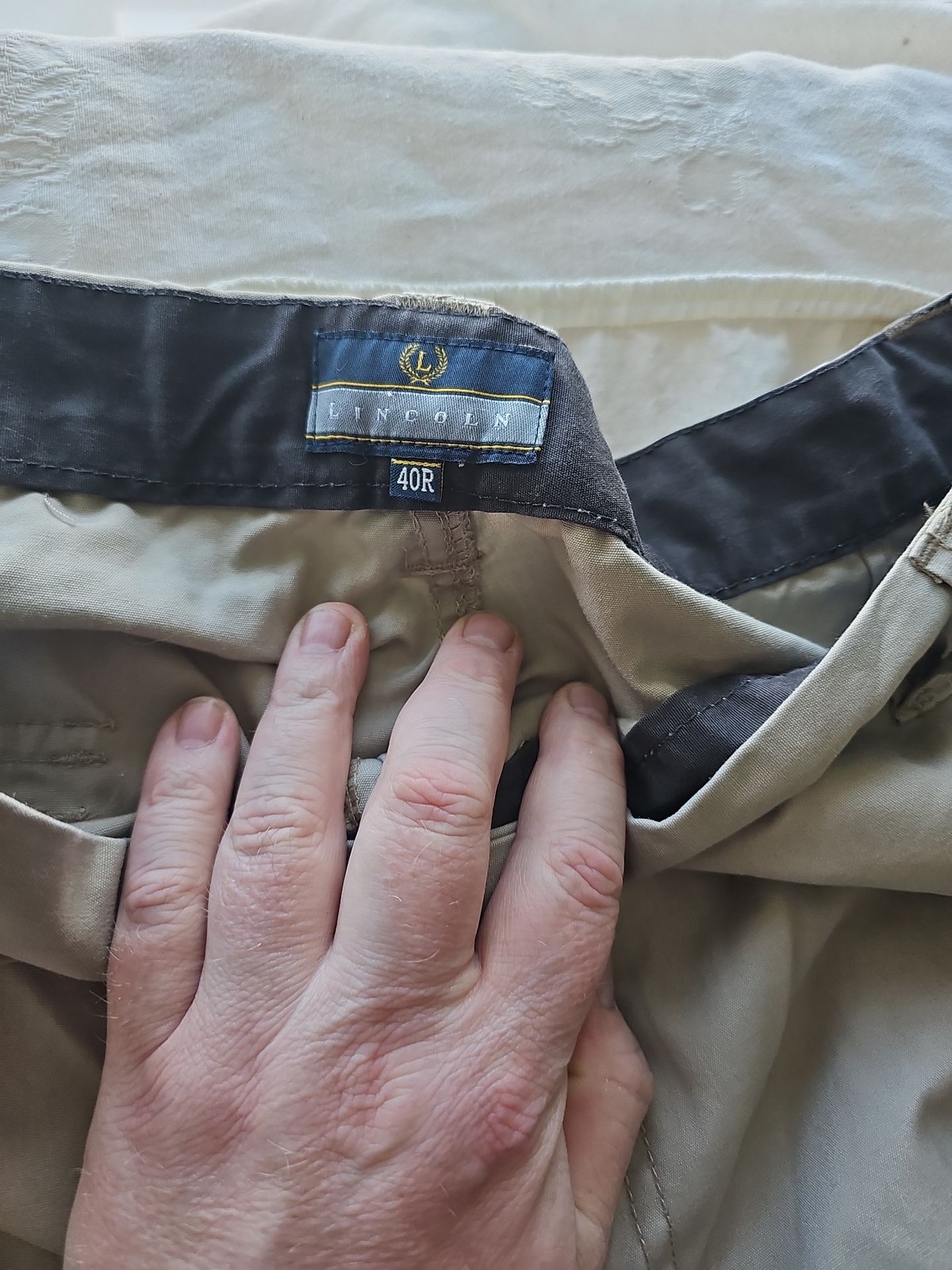 Lincoln Men’s Convertible Cargo Walking Trousers Stone 40R  D489