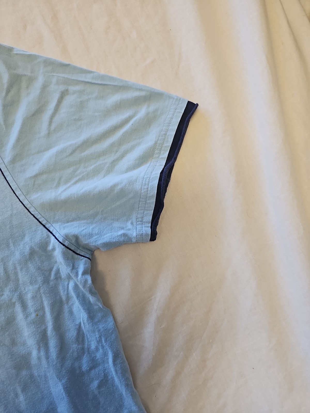 Vintage Yves Saint Laurent Pour Homme Light Blue T-Shirt XL D511 - Image 4