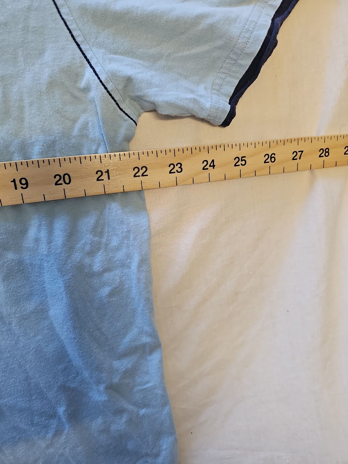 Vintage Yves Saint Laurent Pour Homme Light Blue T-Shirt XL D511 - Image 7