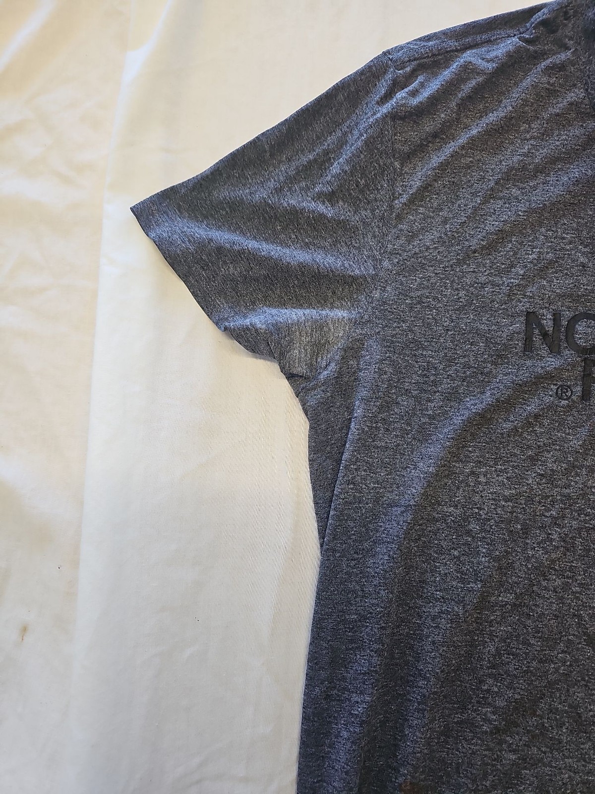The North Face Men's Large Heather Gray Graphic Logo T-Shirt 512 - Image 5