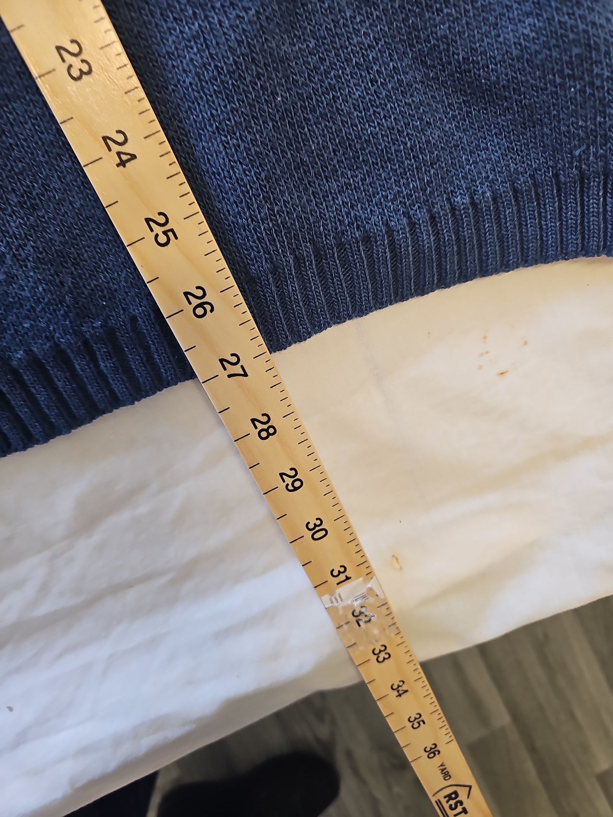 Vintage Lacoste Sport Ribbed Knit Crewneck Sweater - Blue/Red Stripe D505 - Image 9
