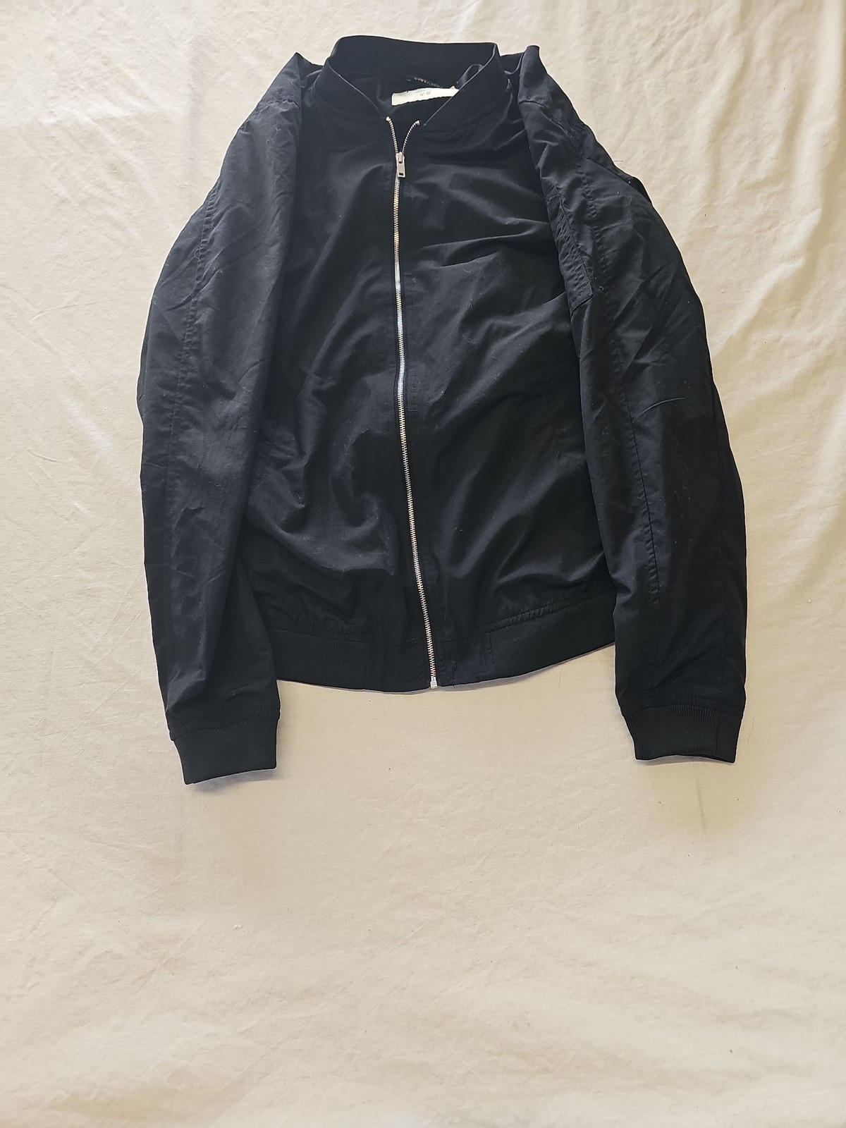 Pull&Bear Basic Black Bomber Jacket 413