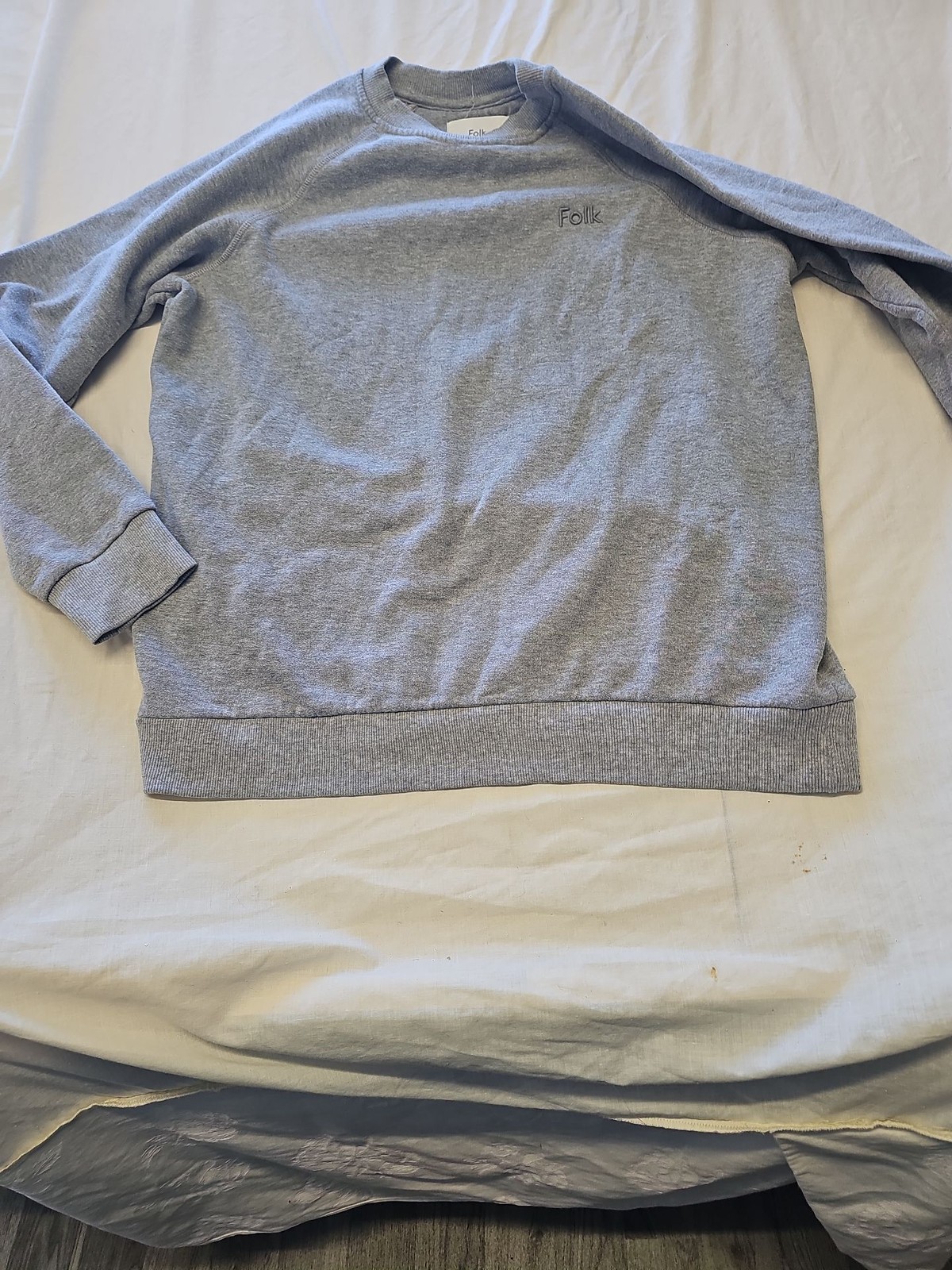 Folk Grey Crewneck Sweatshirt Size 5 D507 - Image 6