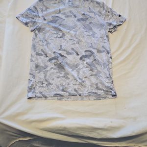 Crivit Men's Grey Geometric Print Performance T-Shirt - Size Small D51