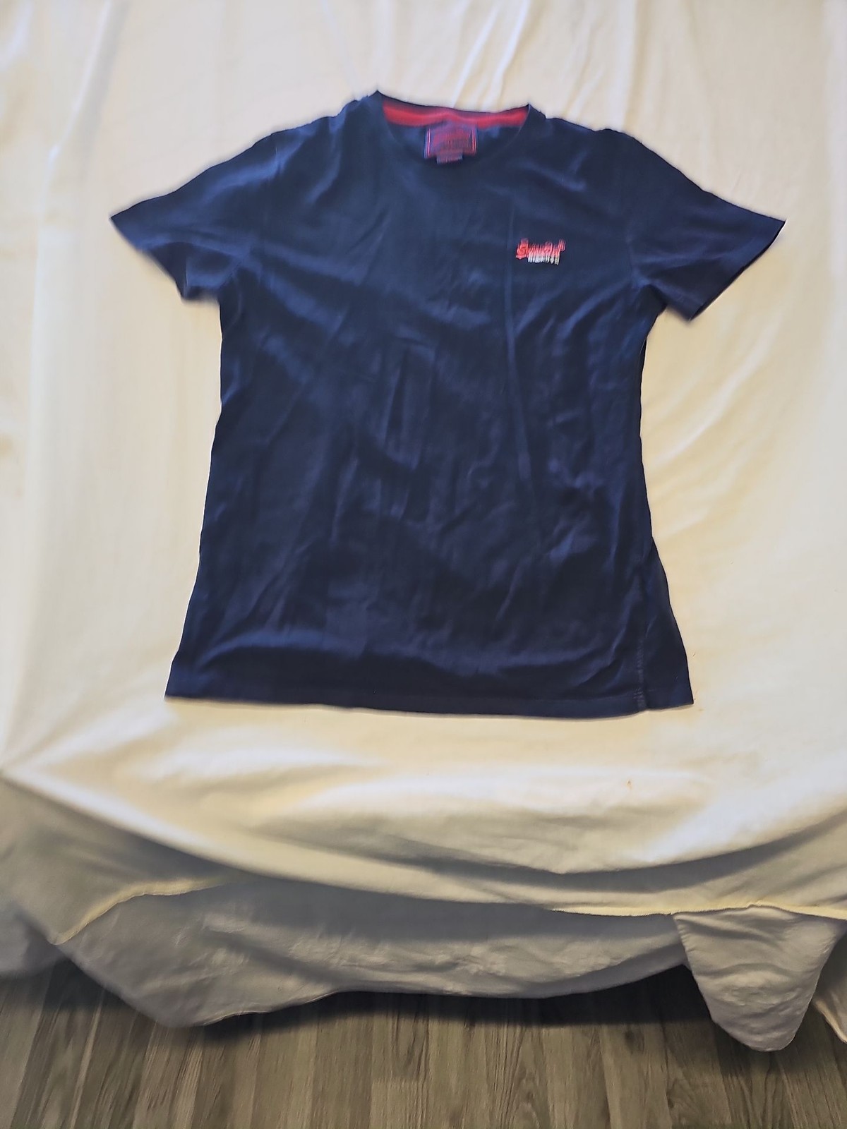 Superdry Orange Label Navy Blue Vintage Embroidered T-Shirt D509