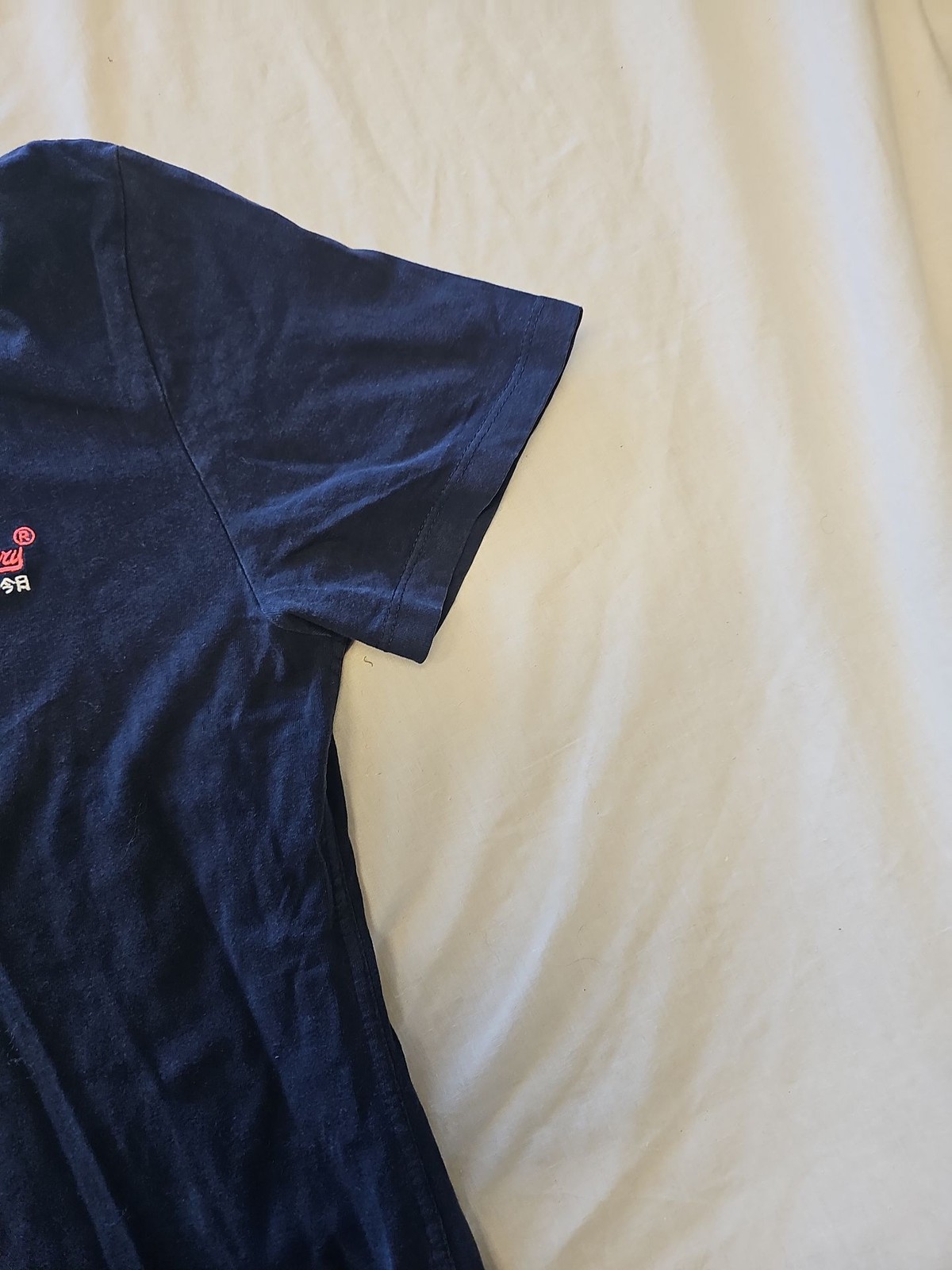 Superdry Orange Label Navy Blue Vintage Embroidered T-Shirt D509 - Image 5