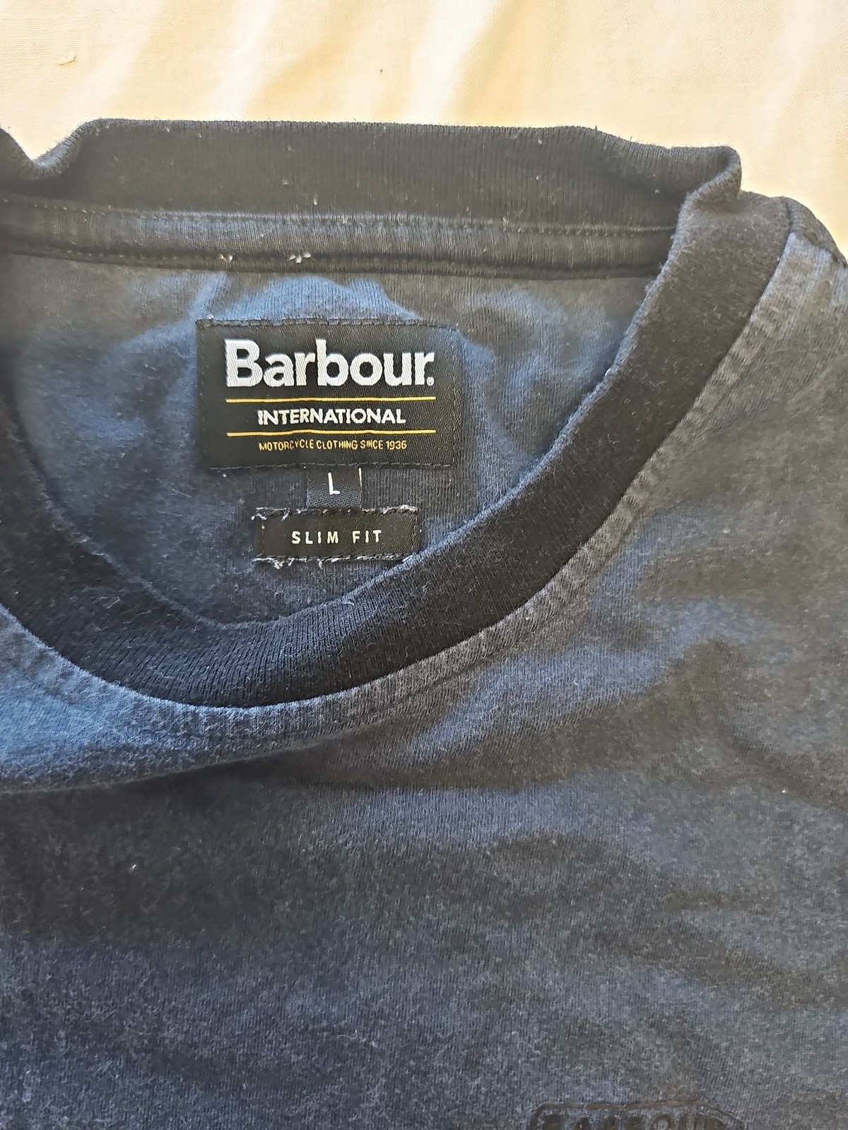Barbour International Navy Blue Slim Fit T-Shirt L D508