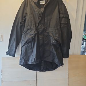 STANDVRD Men's Black Hooded Fishtail Parka Jacket XXL  W553