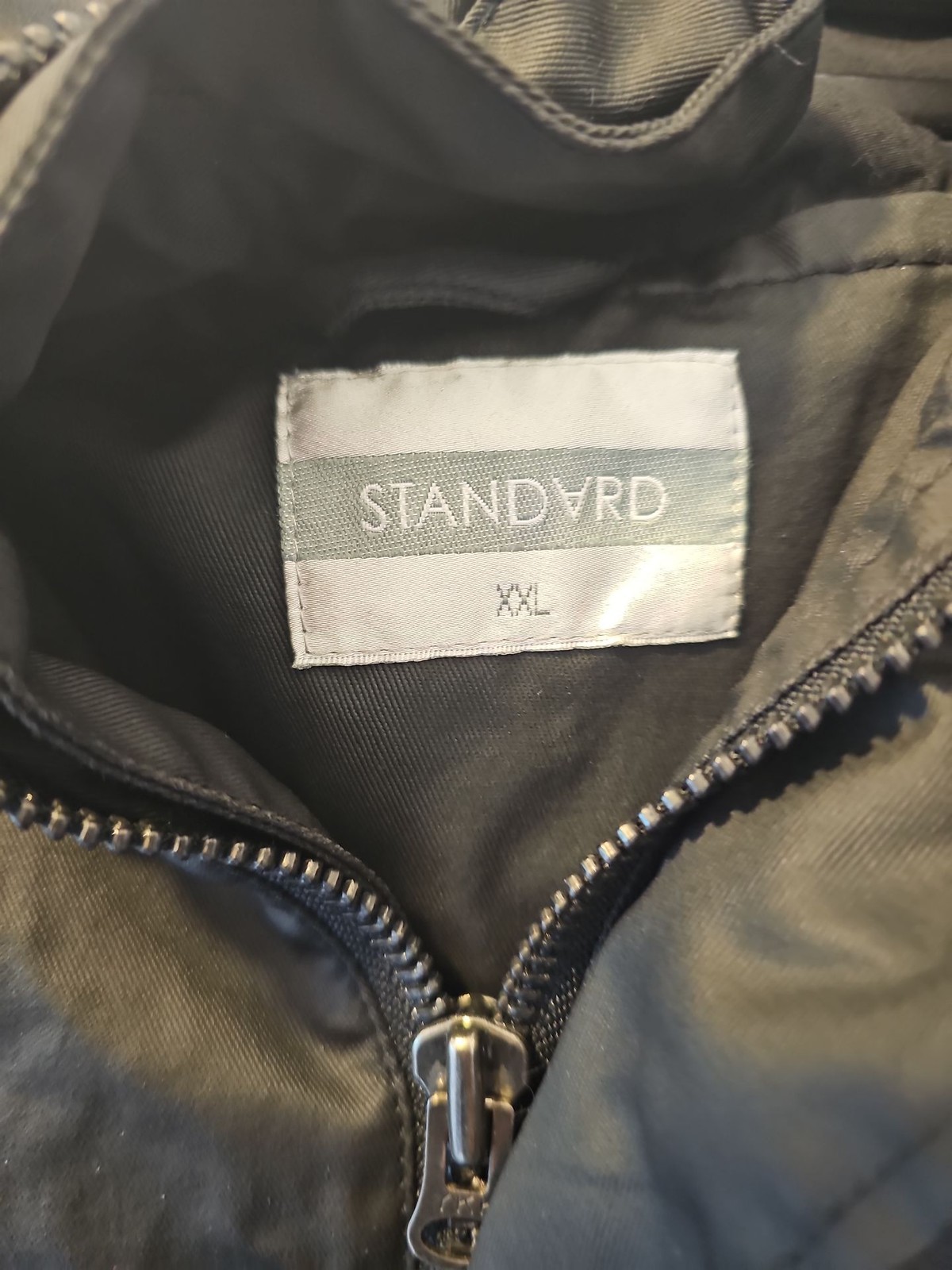 STANDVRD Men’s Black Hooded Fishtail Parka Jacket XXL  W553