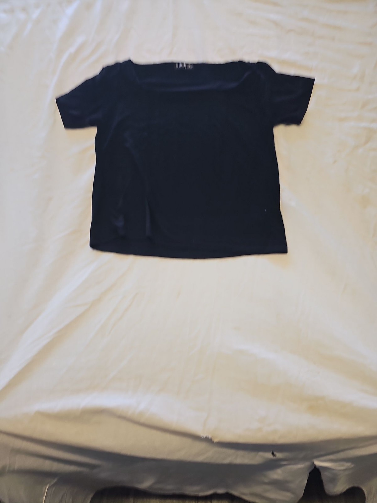 Select Women's Black Boat Neck Short Sleeve Top Size S F531