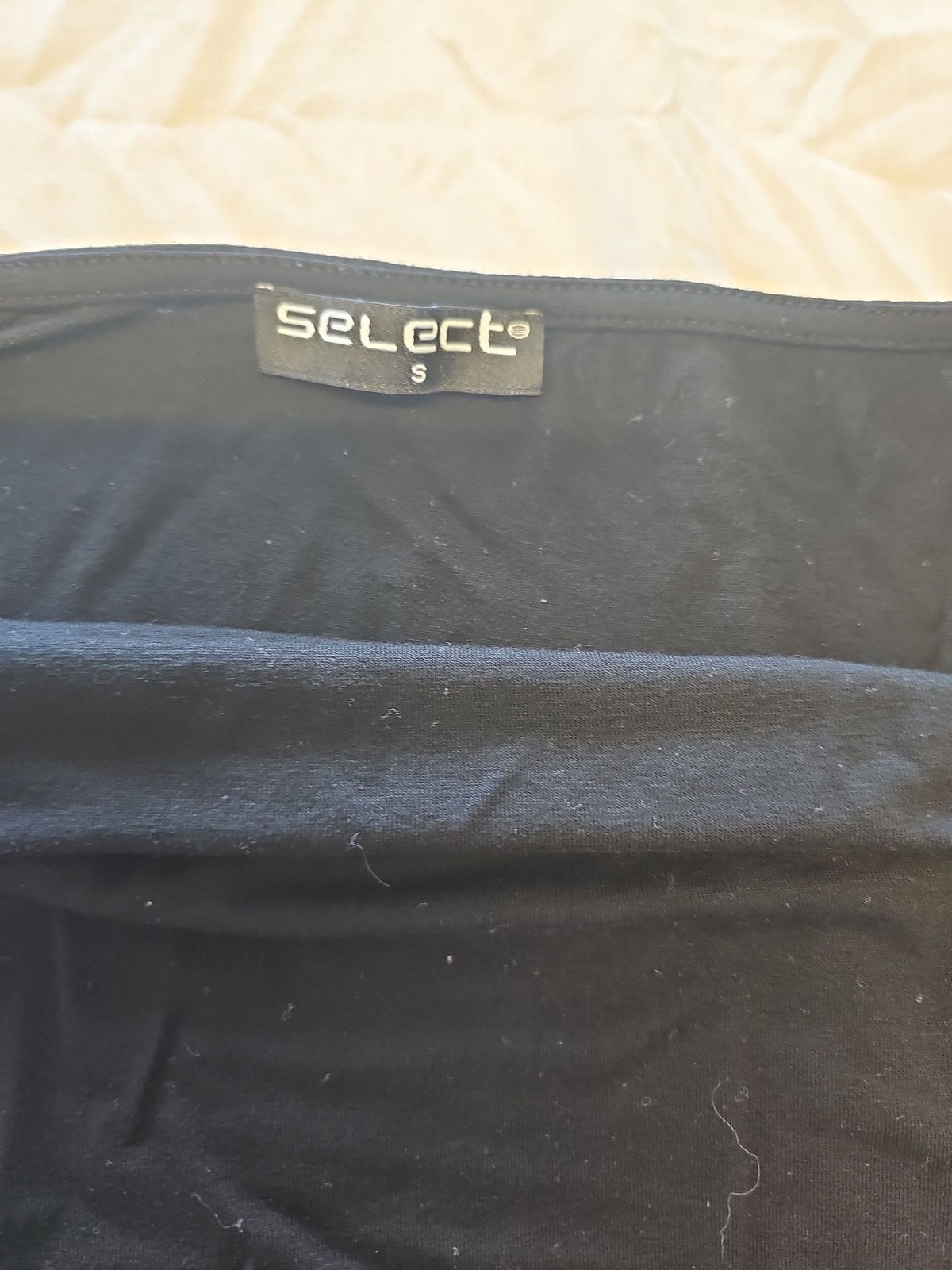 Select Women’s Black Boat Neck Short Sleeve Top Size S  F531