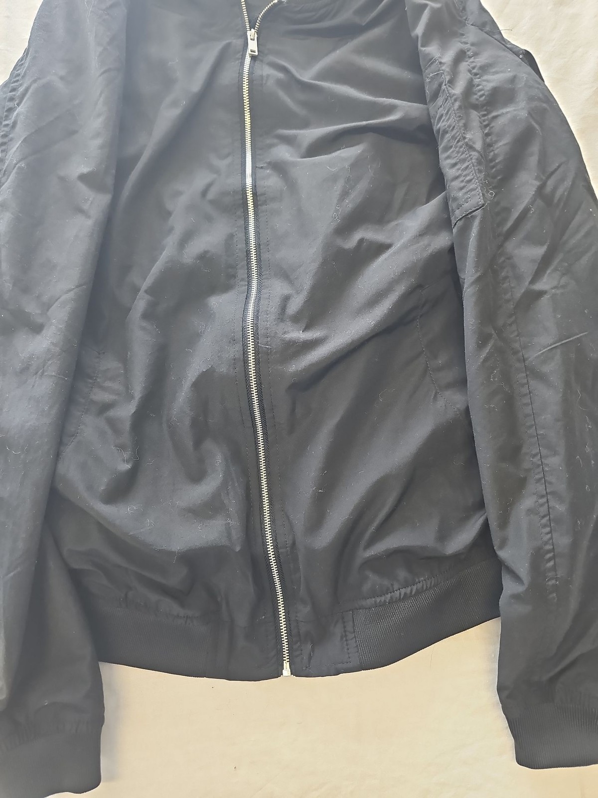Pull&Bear Basic Black Bomber Jacket 413 - Image 11