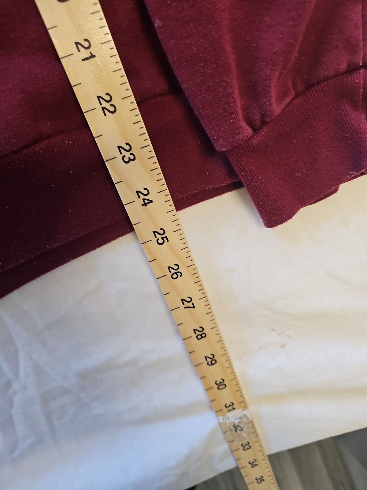 Two-Tone Colorblock Pullover Hoodie in Burgundy and Heather Grey F533 - Image 6