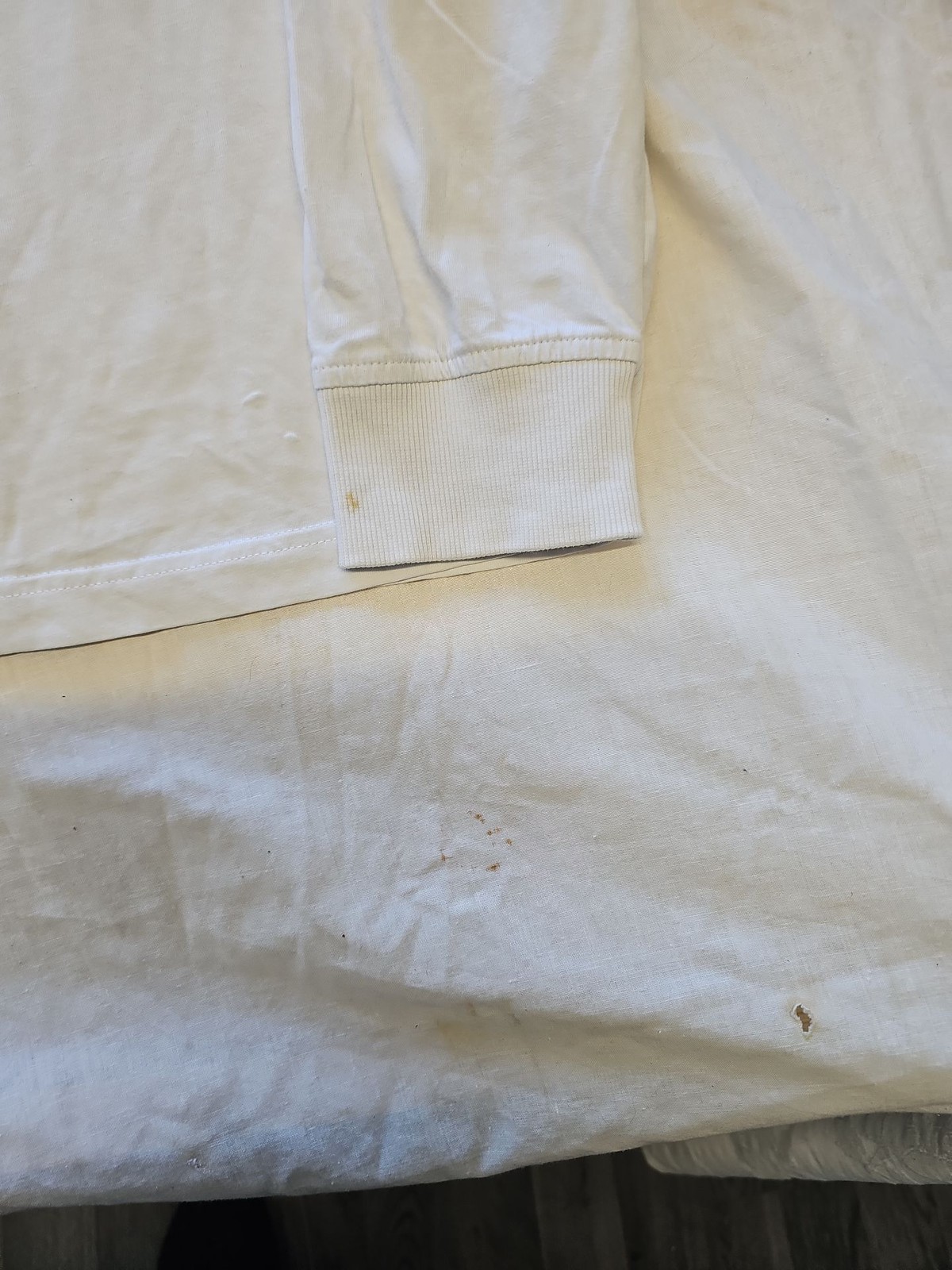 Farah Men's Classic White Long Sleeve T-Shirt - Size Large F537 - Image 5