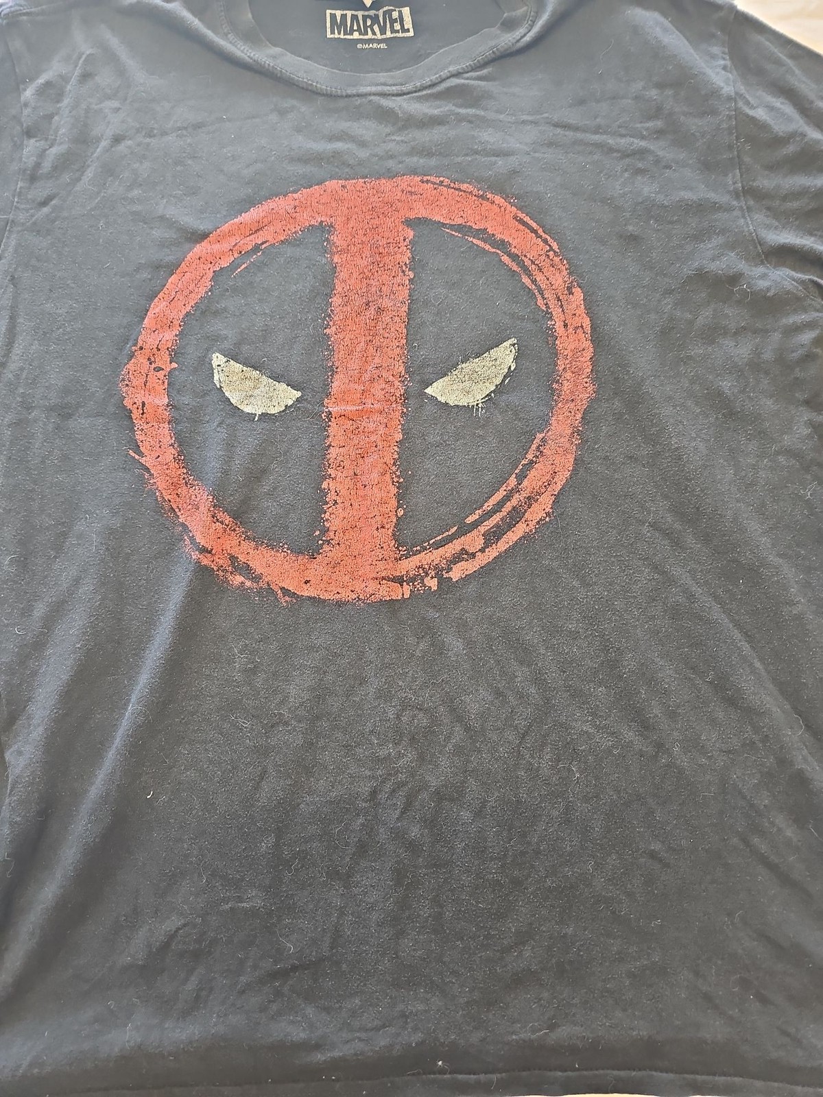 Marvel Deadpool Distressed Logo Graphic T-Shirt - Black XL F538 - Image 5