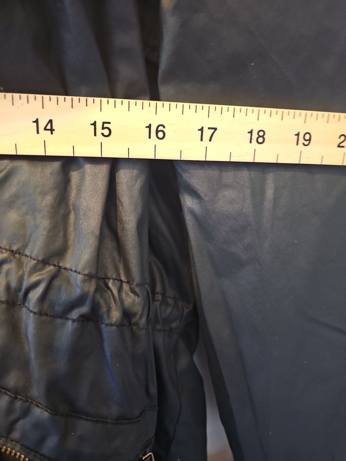 George Black Waxed-Look Parka with Faux Fur Lining W452 - Image 5