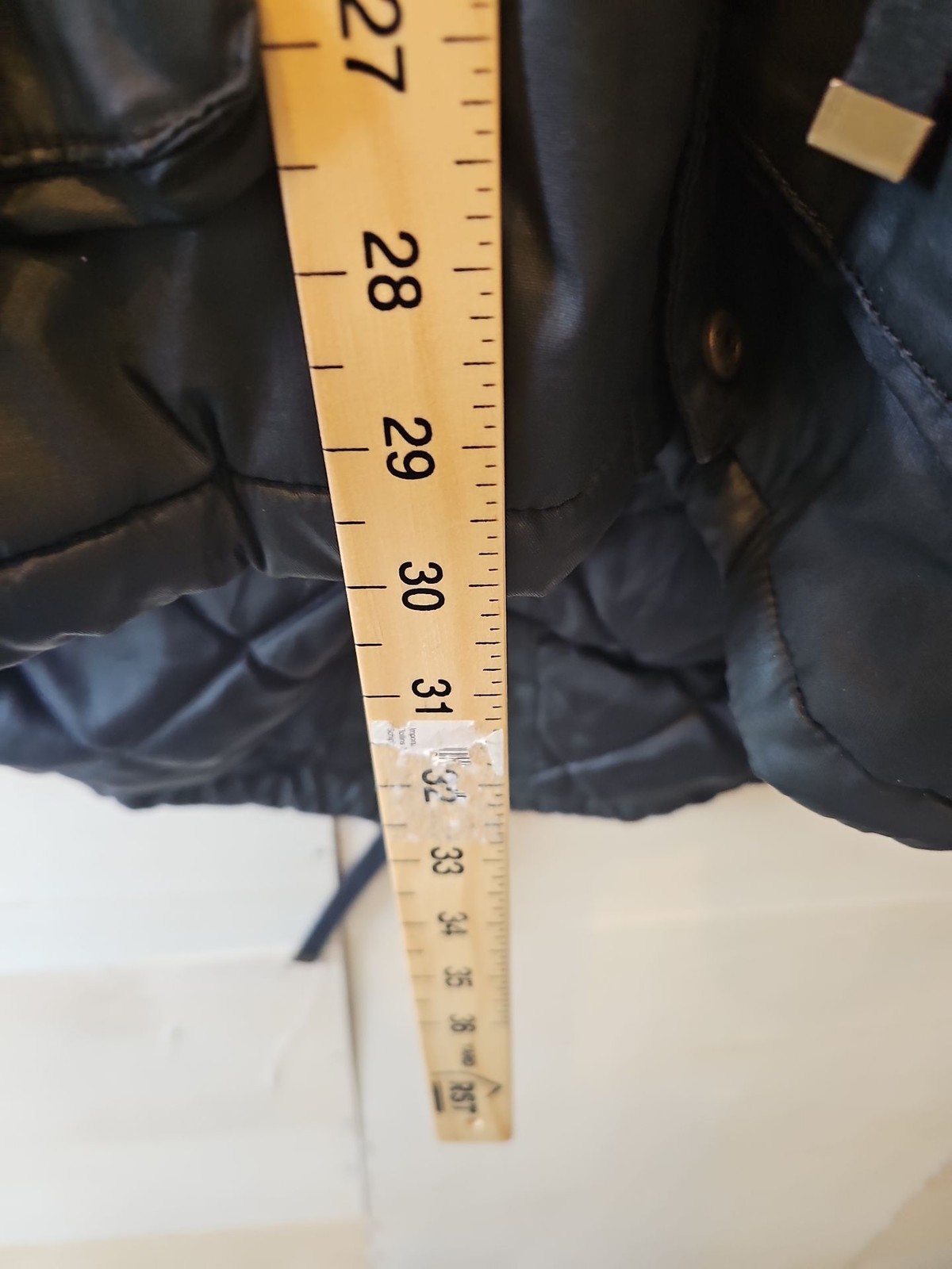 George Black Waxed-Look Parka with Faux Fur Lining W452 - Image 6