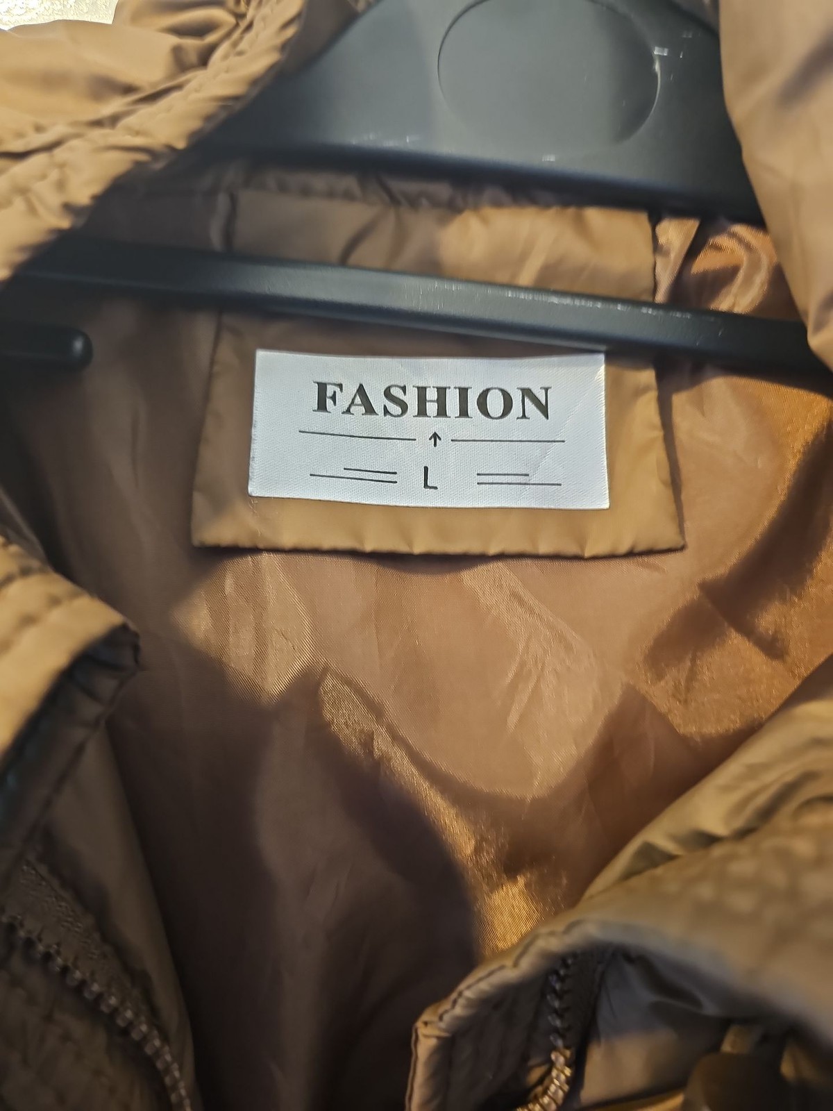 Fashion Design Brown Quilted Puffer Jacket with Toggle Details W554