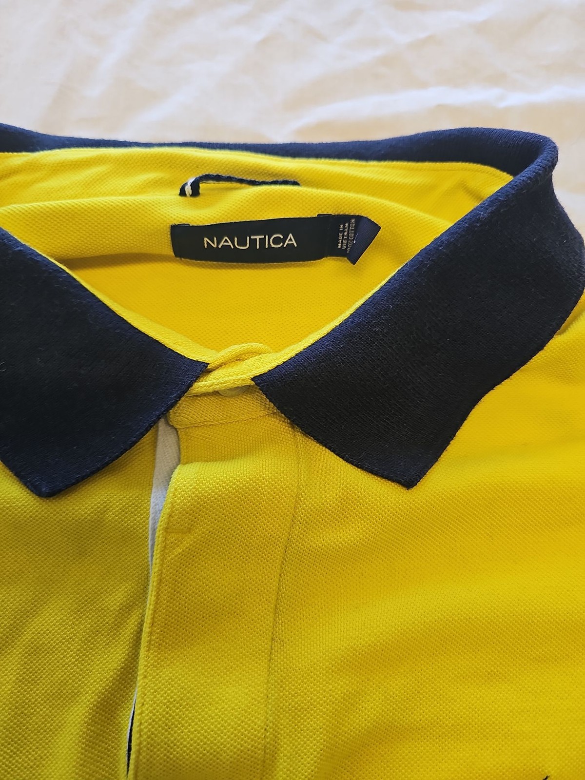 Nautica Men’s Yellow Stripe Polo Shirt  F547