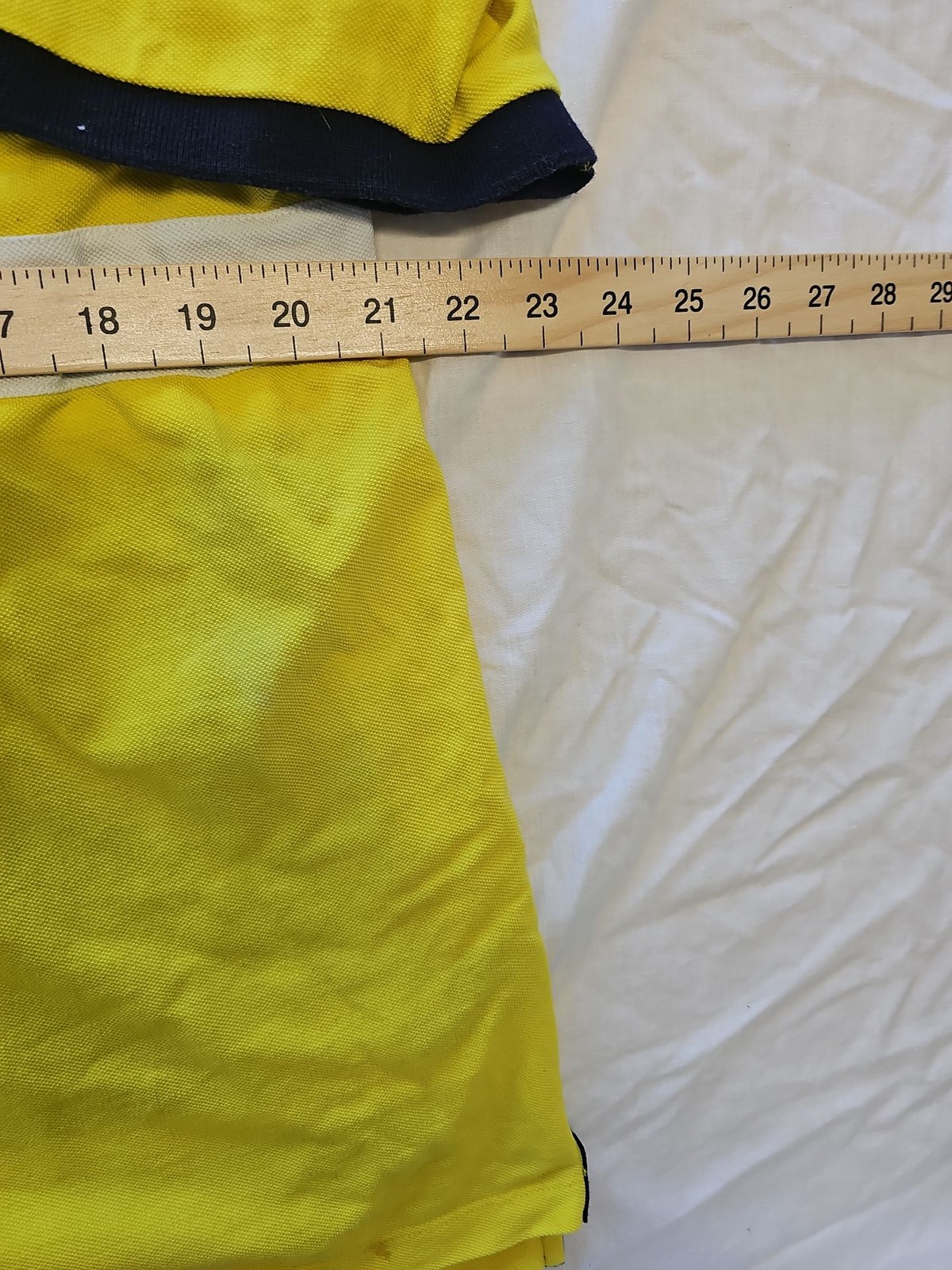 Nautica Men's Yellow Stripe Polo Shirt F547 - Image 7