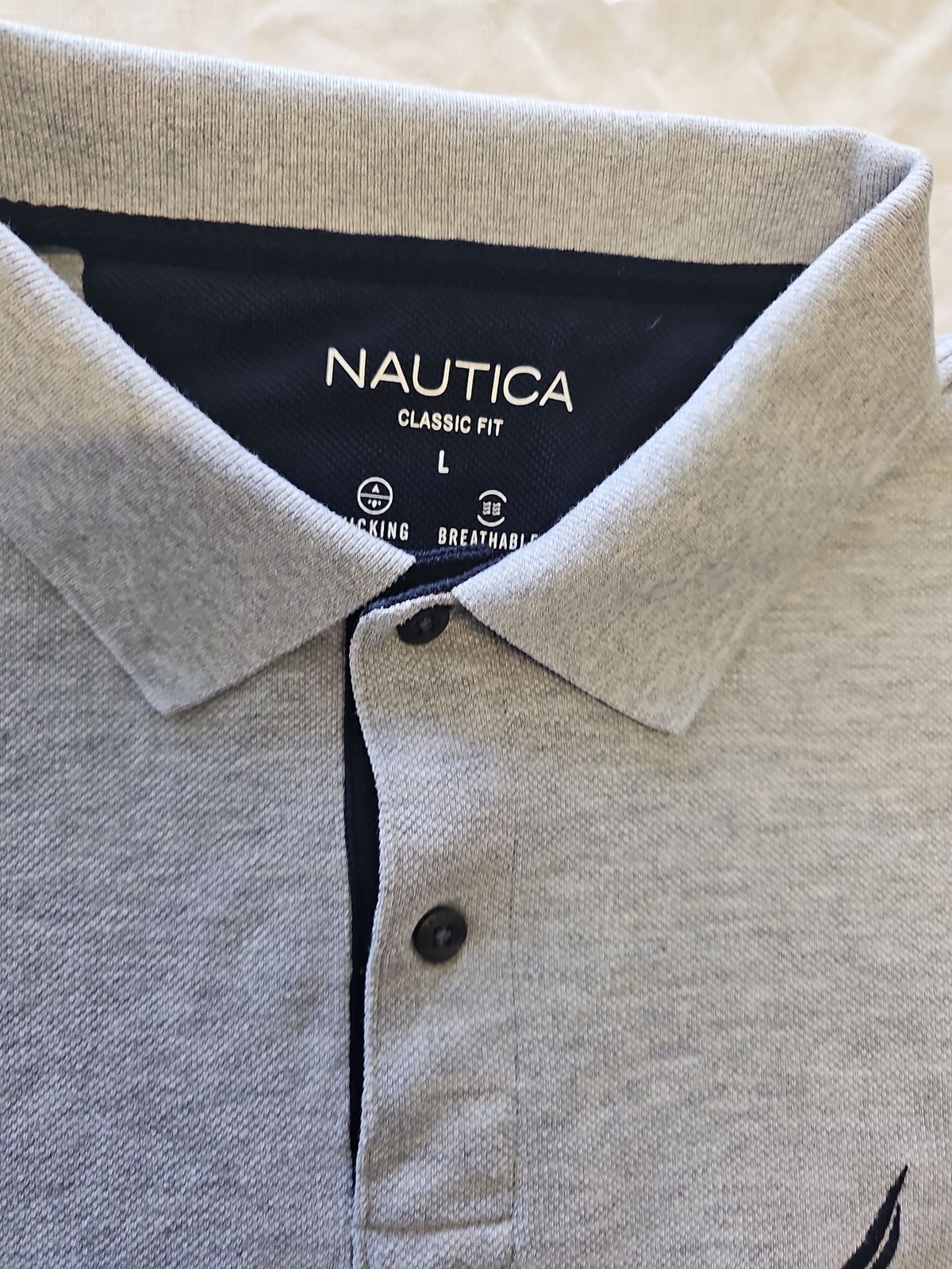 Nautica Men’s Classic Fit Colorblock Performance Polo Shirt  F548