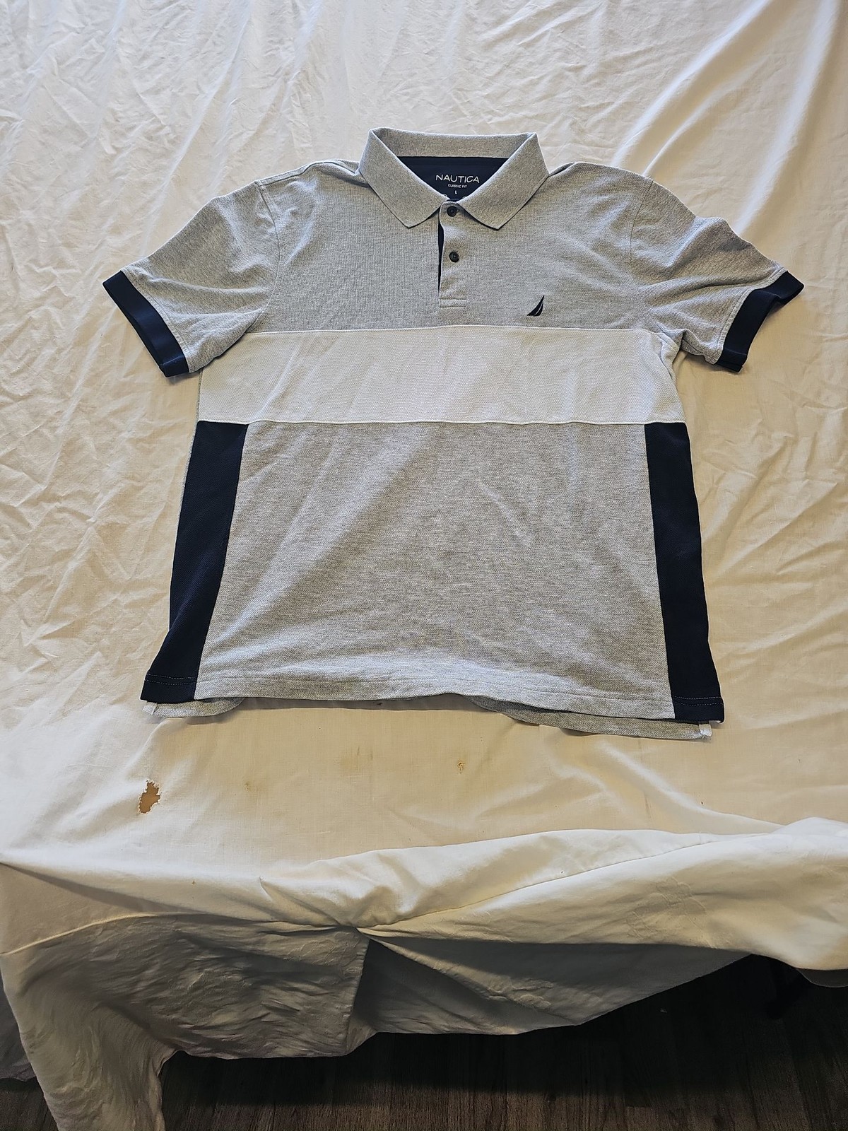 Nautica Men's Classic Fit Colorblock Performance Polo Shirt F548 - Image 3