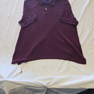 Nautica Classic Fit Burgundy Pique Polo Shirt - Men's Size Large F549