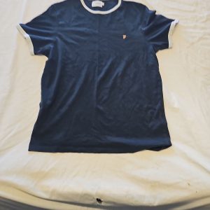 Farah Vintage Men's Navy Ringer T-Shirt  F542